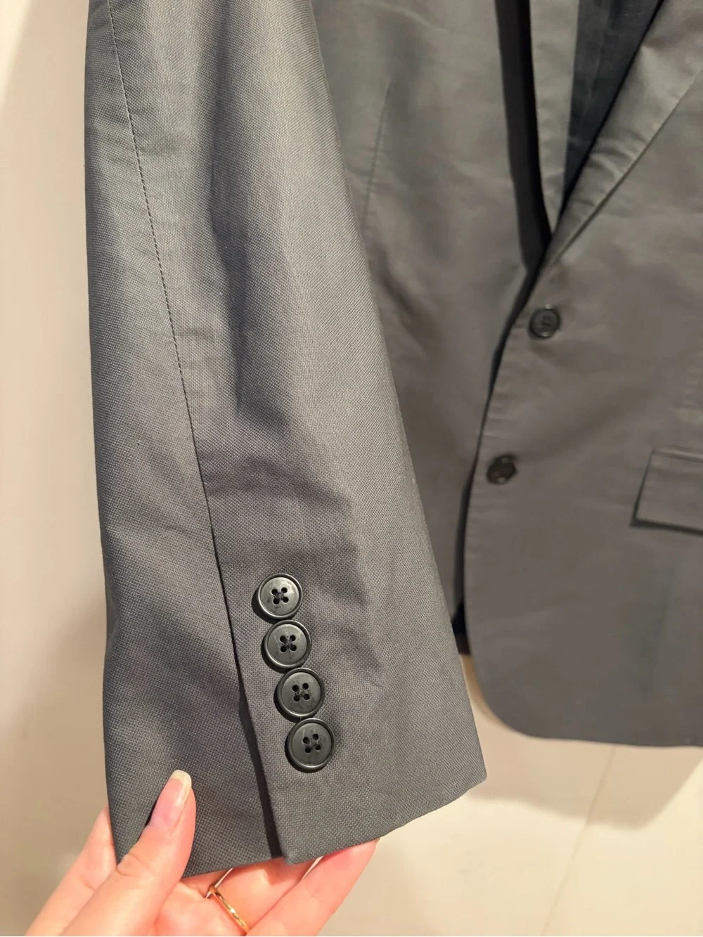 Full 2 Piece Suit J.CREW Men's Gray 100% Cotton 44R 34W 32L Thompson